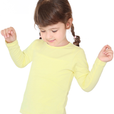 Toddler Cotton Long Sleeve Basic Crewneck T-Shirt