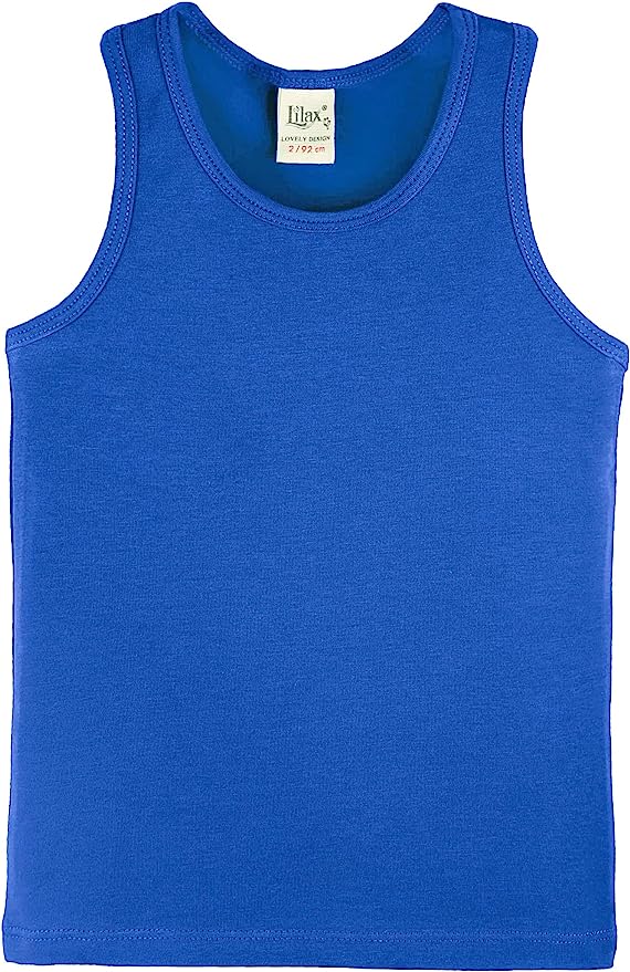 Lilax Girls' Athletic Racerback Tank Top and Comfy Solid Dance Short Set 10-12 Years lilax