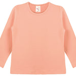 Girls' Basic Crewneck Long Sleeve Cotton T-Shirt  / 5 to 7 Years lilax