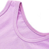 Girls' Soft Solid Cotton Blend Racerback Tank Top / 11-12 Years LILAX