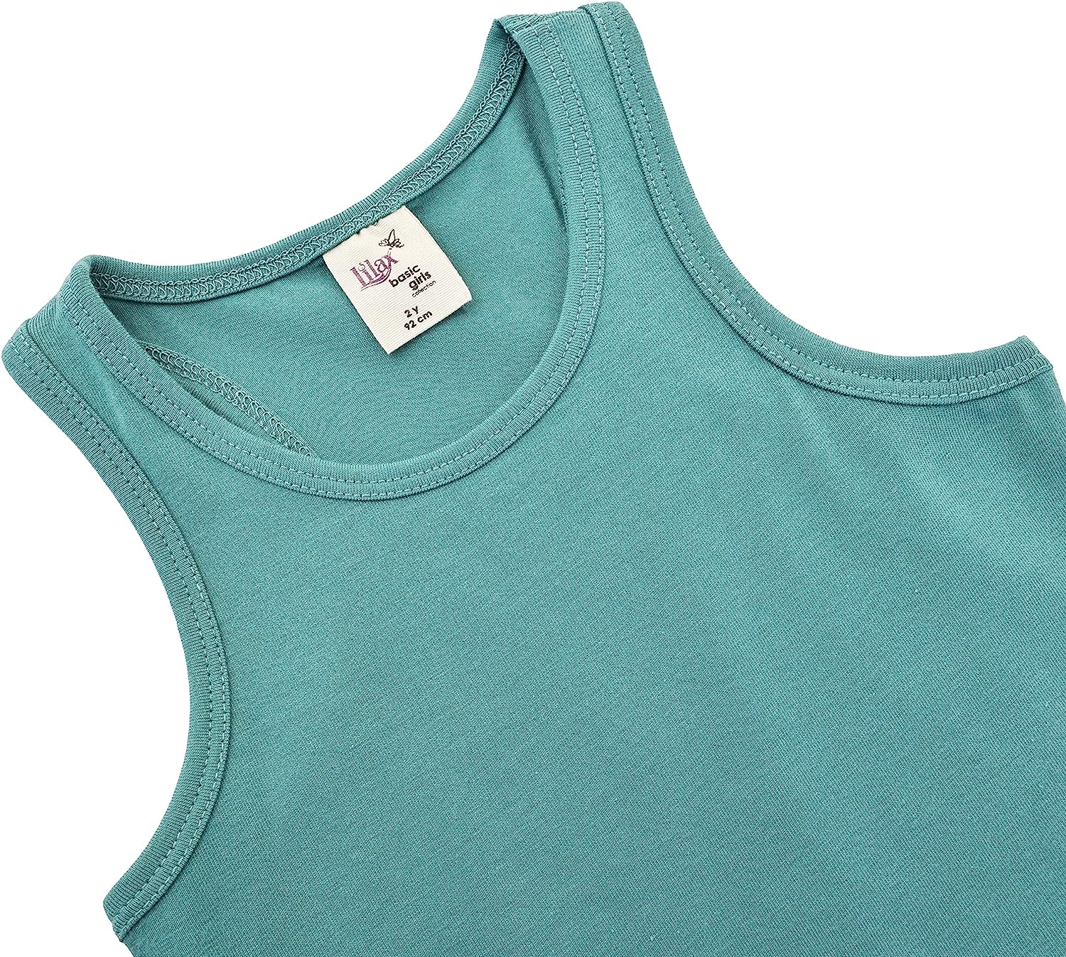 Girls' Soft Solid Cotton Blend Racerback Tank Top / 11-12 Years LILAX