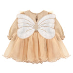 Princess Dress for Baby Girl with Long Sleeve Butterfly Wing and Tulle Perfect for Parties LILAX