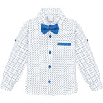 Little Boys' Casual Pant Set - Dress Shirt, Bowtie and Pants LILAX