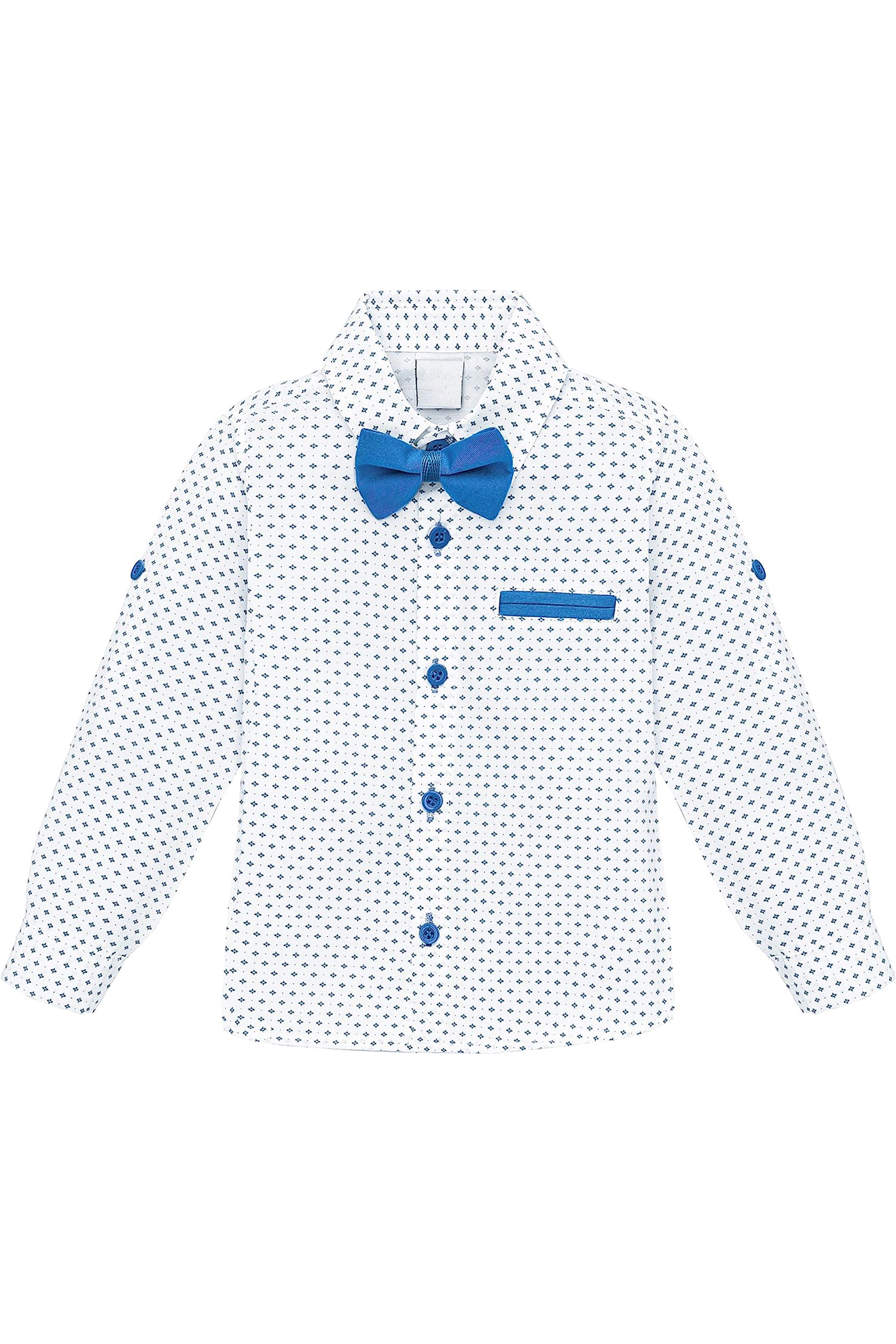 Little Boys' Casual Pant Set - Dress Shirt, Bowtie and Pants LILAX