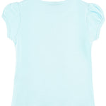 Girls' Basic Cotton T-Shirt  Short Puff Sleeve Crewneck / 11-12 Years LILAX