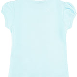 Girls' Basic Cotton T-Shirt  Short Puff Sleeve Crewneck / 11-12 Years LILAX