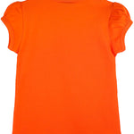 Girls' Basic Cotton T-Shirt  Short Puff Sleeve Crewneck / 11-12 Years LILAX