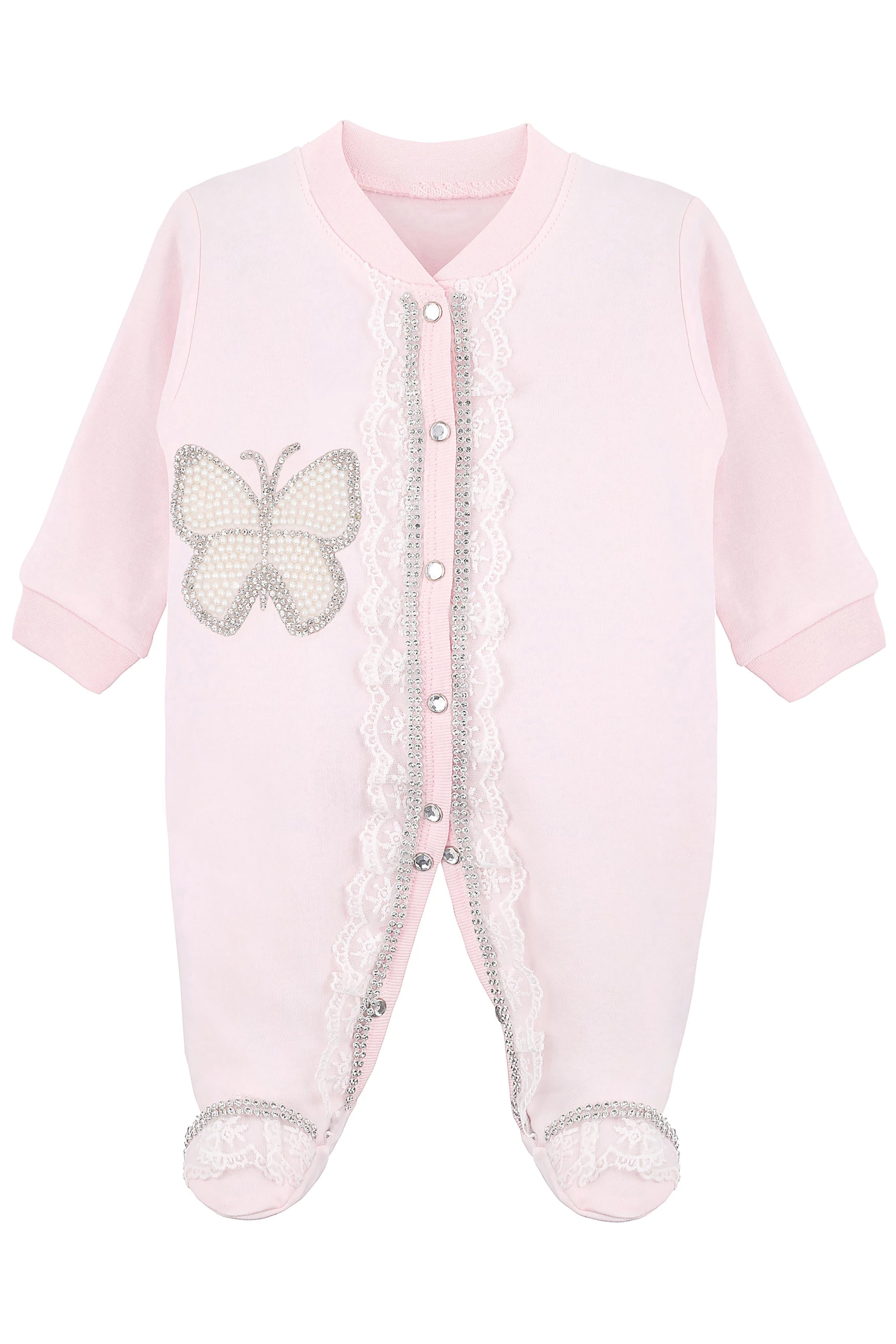 Jeweled Crown Layette Gift Set for Baby Girls: 3 Pieces LILAX