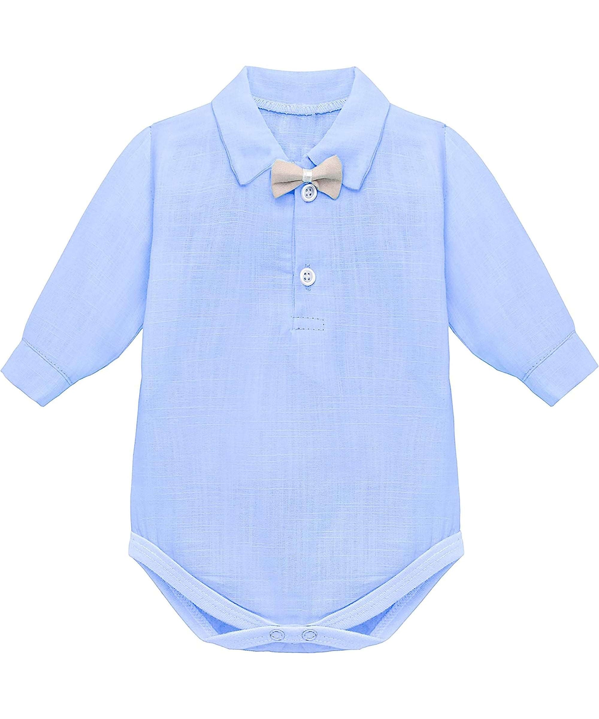 Boys cotton suit set with bodysuit with pants and suspender set; perfect for baby boy clothes & christmas gift ideas  