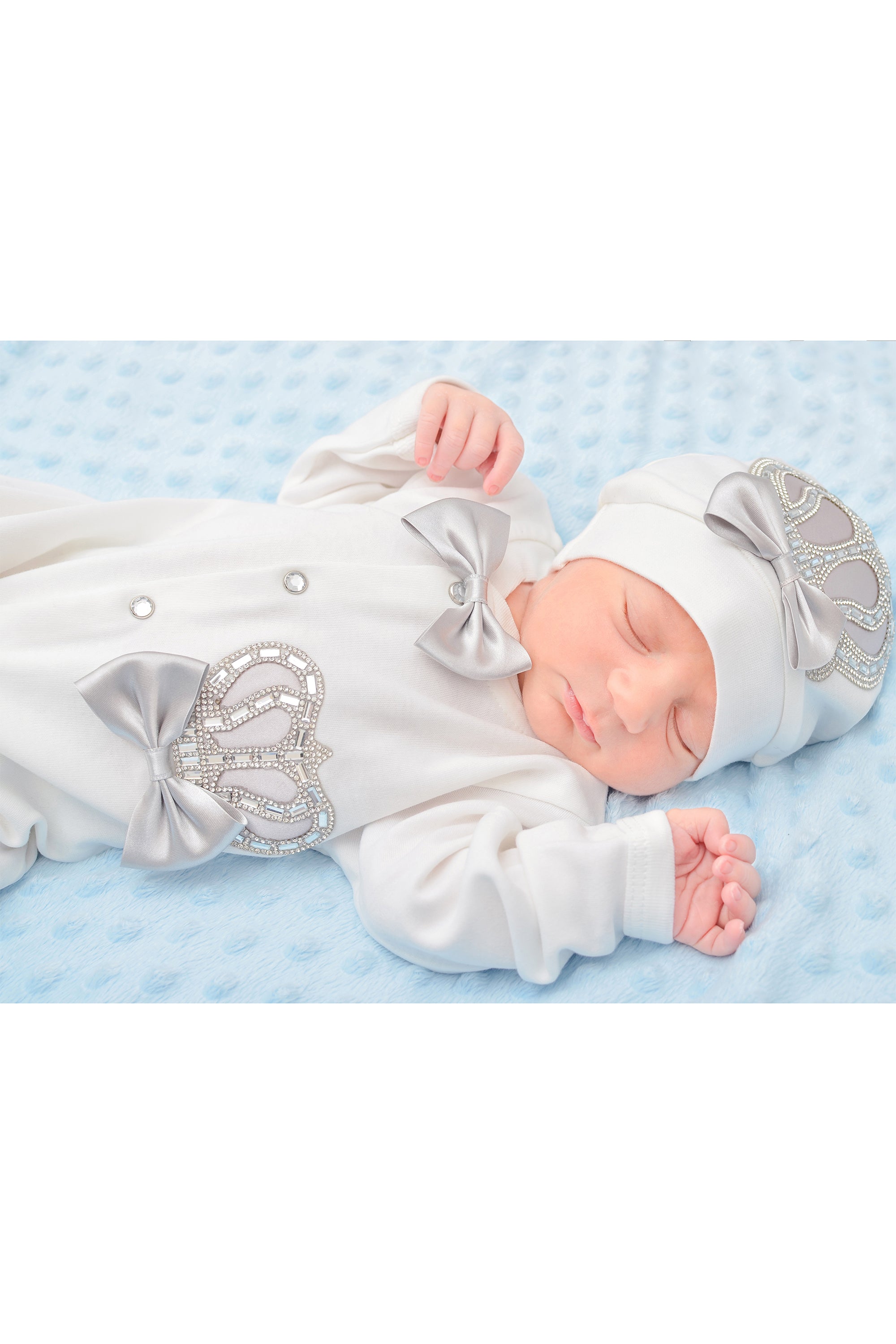 Crown Jewels Layette 3-Piece Gift Set for Newborn Baby Boys LILAX