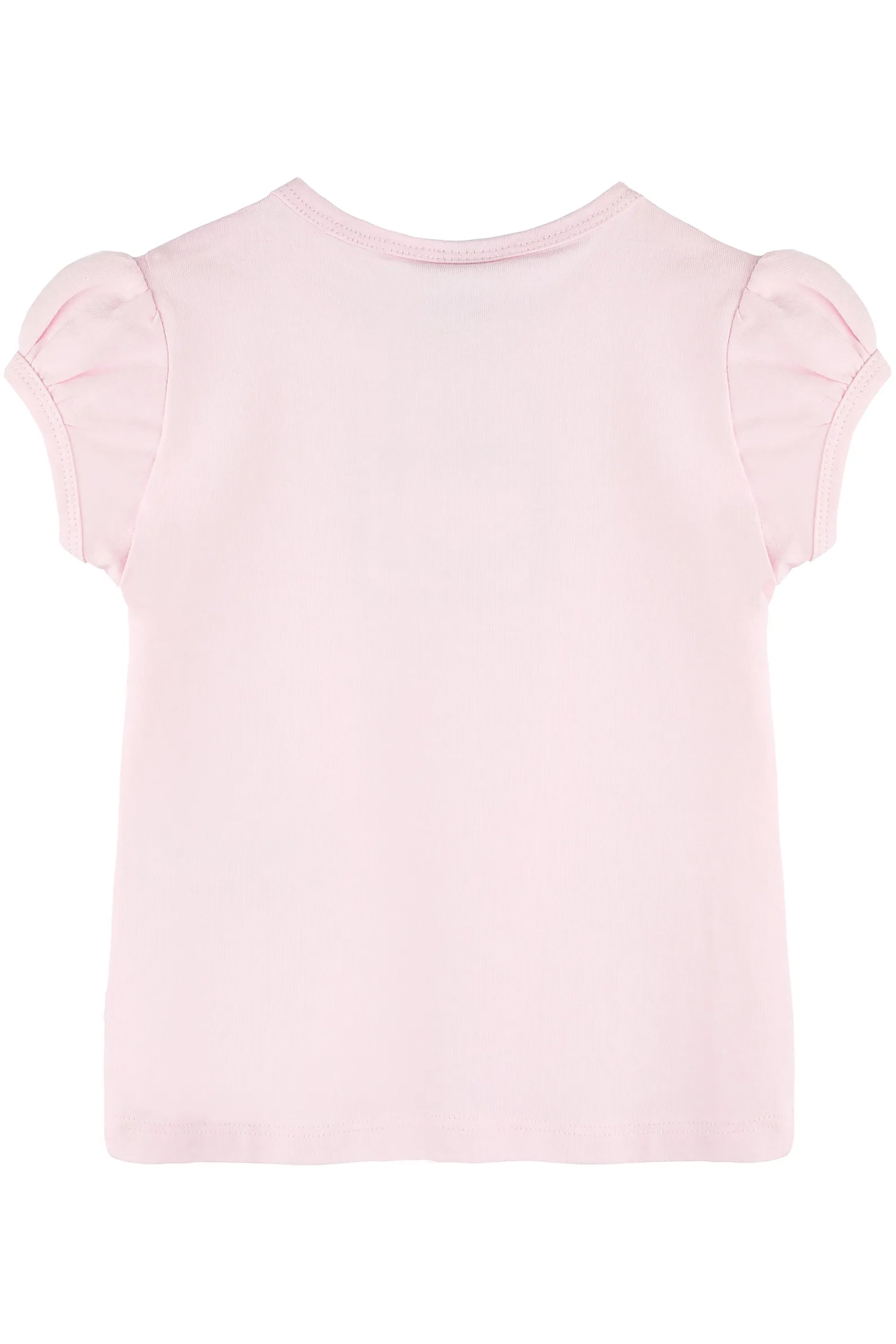 Girls' Basic Cotton T-Shirt  Short Puff Sleeve Crewneck / 11-12 Years LILAX