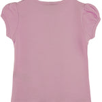 Girls' Basic Cotton T-Shirt  Short Puff Sleeve Crewneck / 11-12 Years LILAX