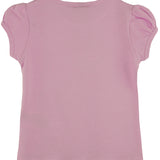 Girls' Basic Cotton T-Shirt  Short Puff Sleeve Crewneck / 11-12 Years LILAX