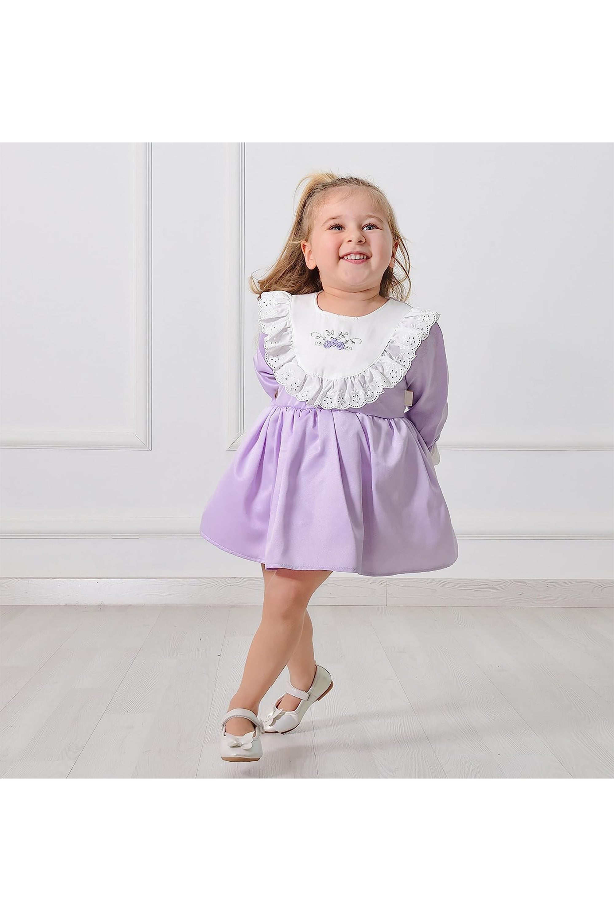 Little Girls' Long Sleeve Dress for Easter LILAX