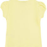 Girls' Basic Cotton T-Shirt  Short Puff Sleeve Crewneck / 11-12 Years LILAX