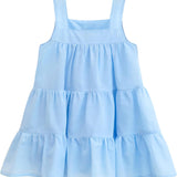 Baby girls layered cotton squareneck dress; perfect for baby girl clothes & christmas gift ideas