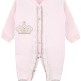 Jeweled Crown Layette Gift Set for Baby Girls: 3 Pieces LILAX