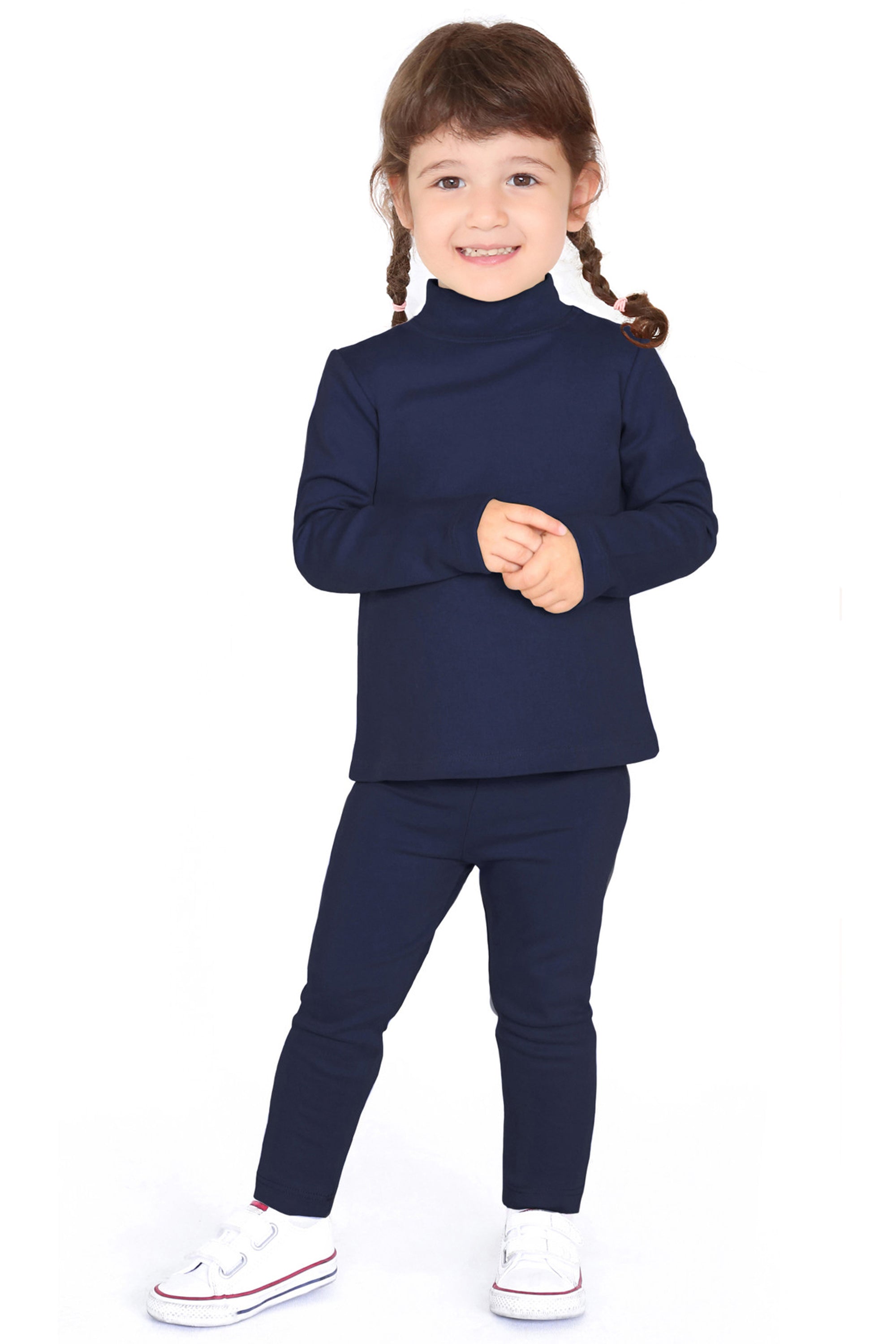 Lilax Girls Long Sleeve Mock Turtleneck Shirt and Leggings Set, Big & Toddler Girls' Clothing Sets 2T-5T lilax