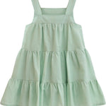 Baby girls layered cotton squareneck dress; perfect for baby girl clothes & christmas gift ideas