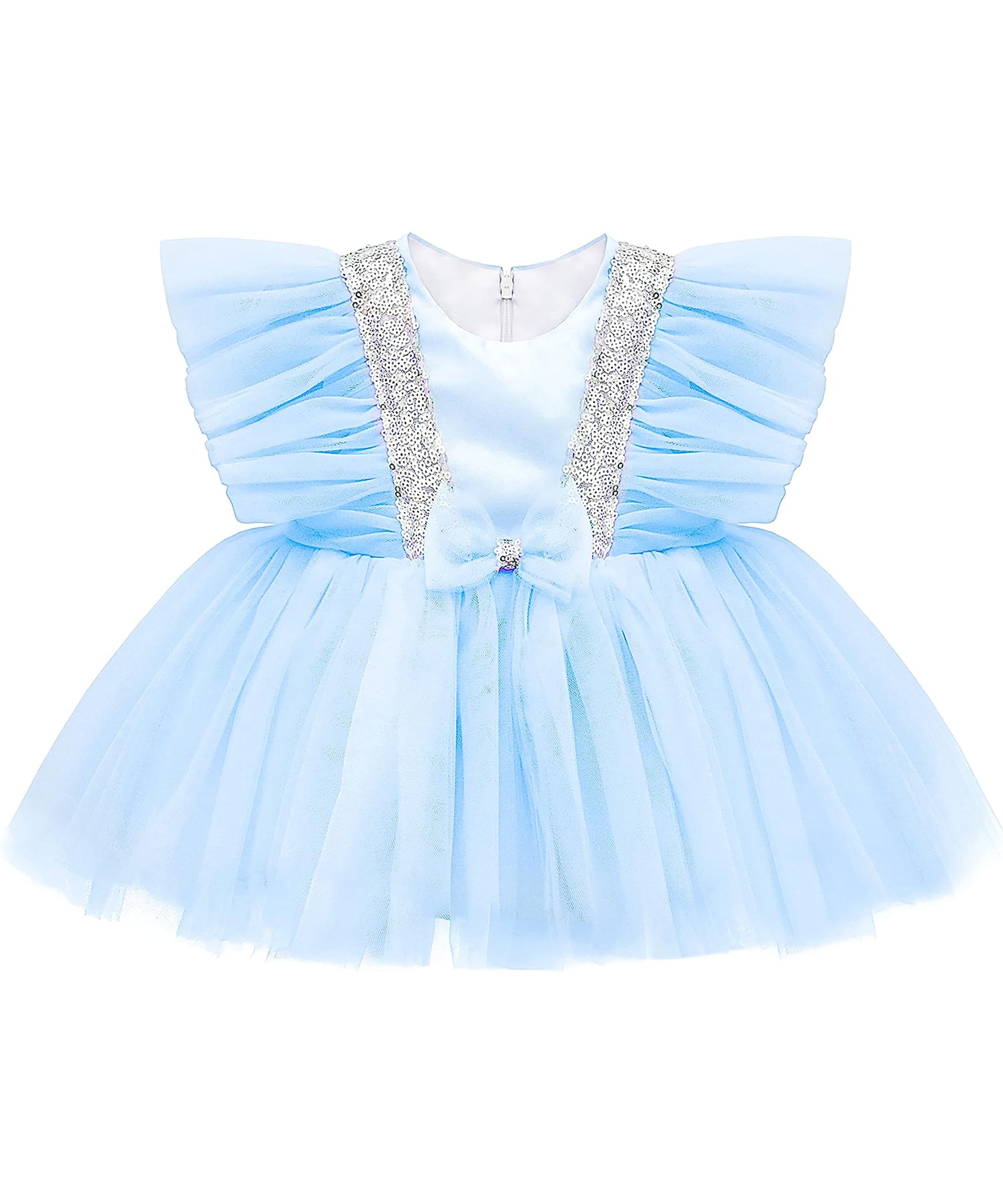 Baby girl sequined embellished tulle dress ; perfect for baby girl clothes & christmas gift ideas