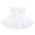 Baby Girls' Ruffled Tulle Dress 3 Piece Special Occasion Outfit LILAX