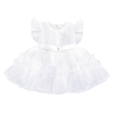 Baby Girls' Ruffled Tulle Dress 3 Piece Special Occasion Outfit LILAX