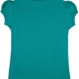 Girls' Basic Cotton T-Shirt  Short Puff Sleeve Crewneck / 11-12 Years LILAX