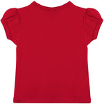 Girls' Basic Cotton T-Shirt  Short Puff Sleeve Crewneck / 11-12 Years LILAX