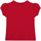 Girls' Basic Cotton T-Shirt  Short Puff Sleeve Crewneck / 11-12 Years LILAX