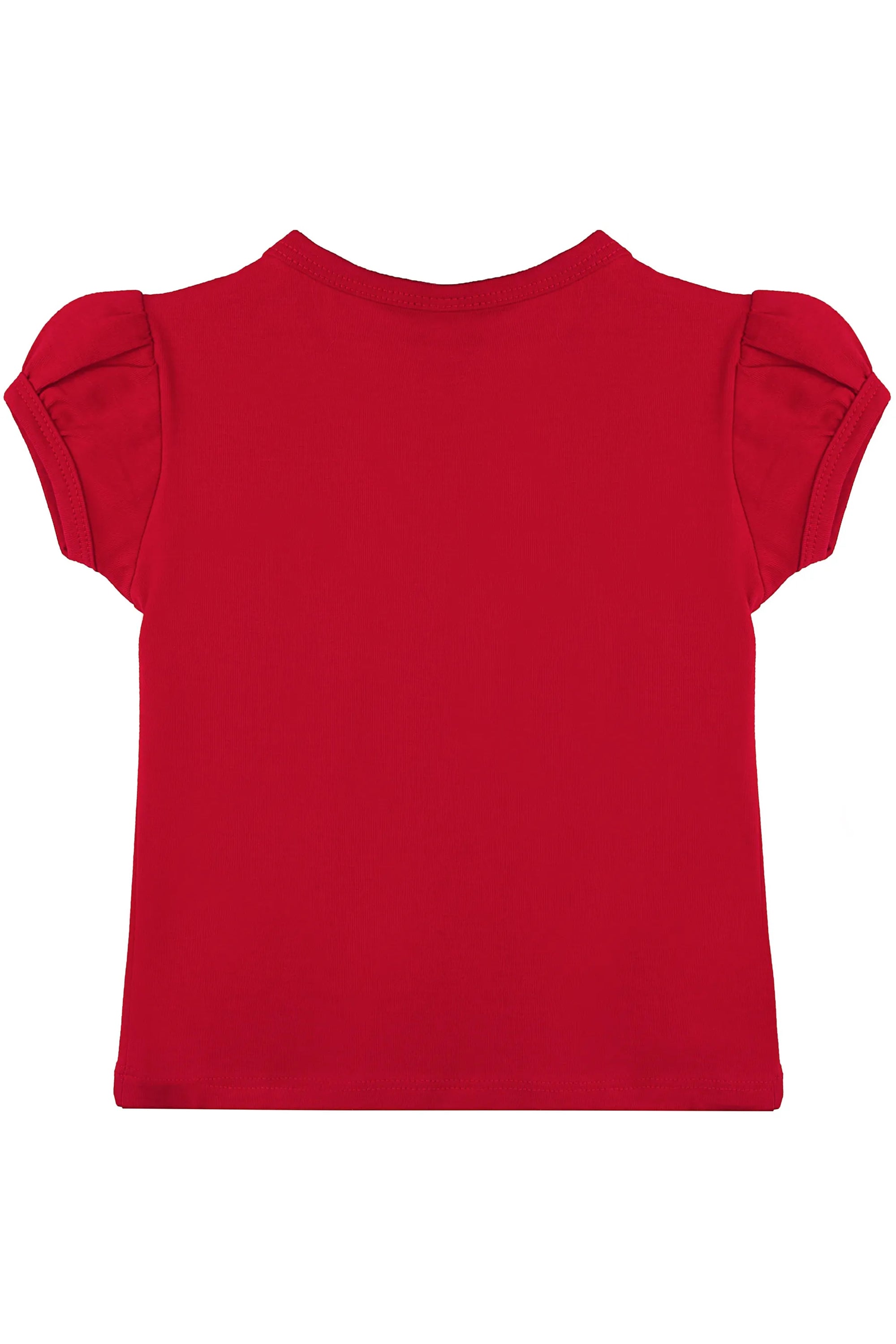 Girls' Basic Cotton T-Shirt  Short Puff Sleeve Crewneck / 11-12 Years LILAX