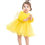 Princess Dress for Baby Girl with Long Sleeve Butterfly Wing and Tulle Perfect for Parties LILAX