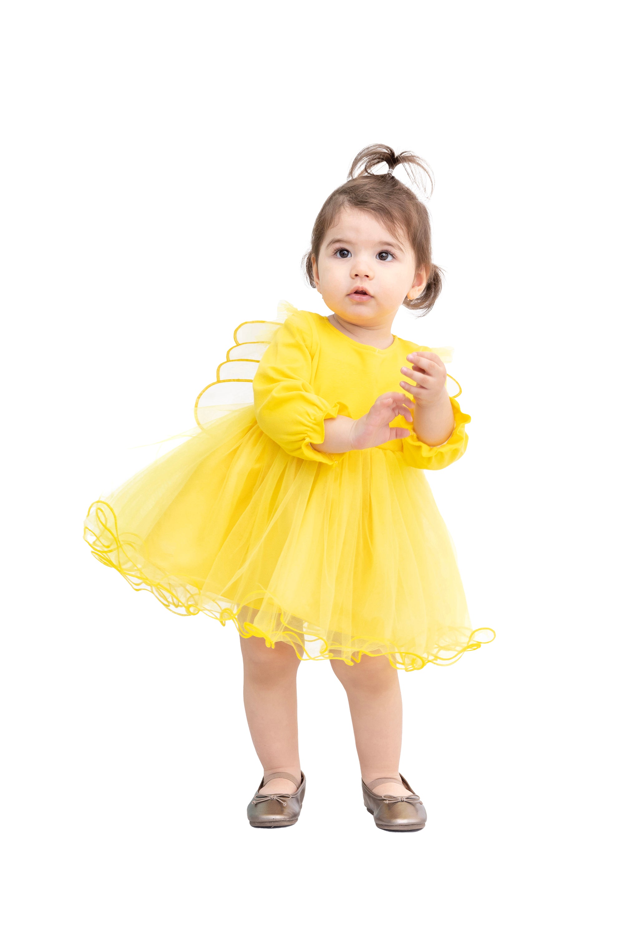 Princess Dress for Baby Girl with Long Sleeve Butterfly Wing and Tulle Perfect for Parties LILAX