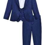 Little & Youth Boys Suit Set - Formal Jacket, Vest, Pants, Shirt, and Matching Bowtie - 5 Piece Ensemble LILAX