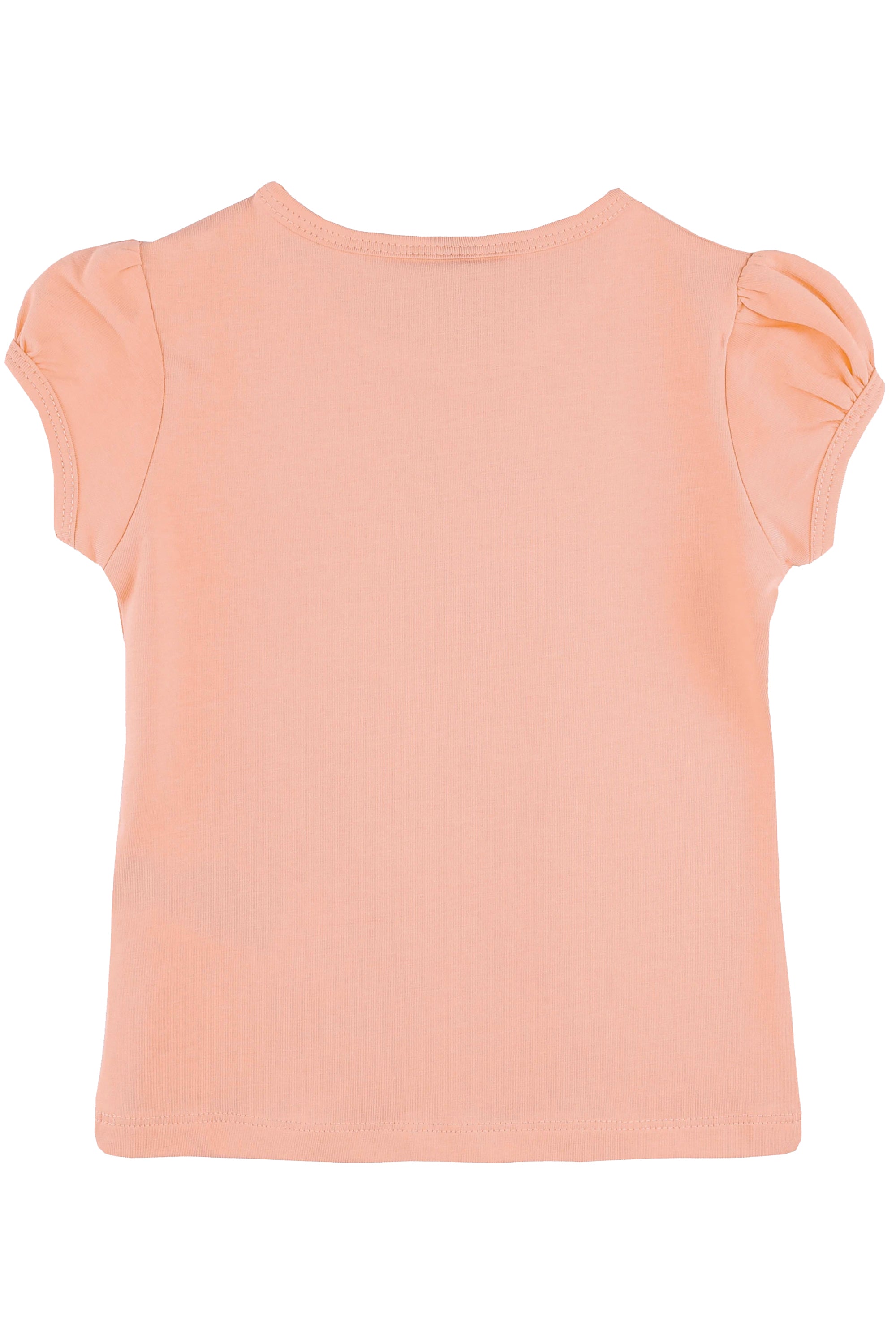 Girls' Basic Cotton T-Shirt  Short Puff Sleeve Crewneck / 11-12 Years LILAX