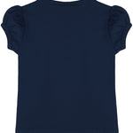 Girls' Basic Cotton T-Shirt  Short Puff Sleeve Crewneck / 11-12 Years LILAX