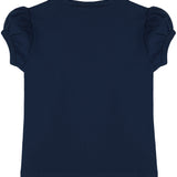 Girls' Basic Cotton T-Shirt  Short Puff Sleeve Crewneck / 11-12 Years LILAX