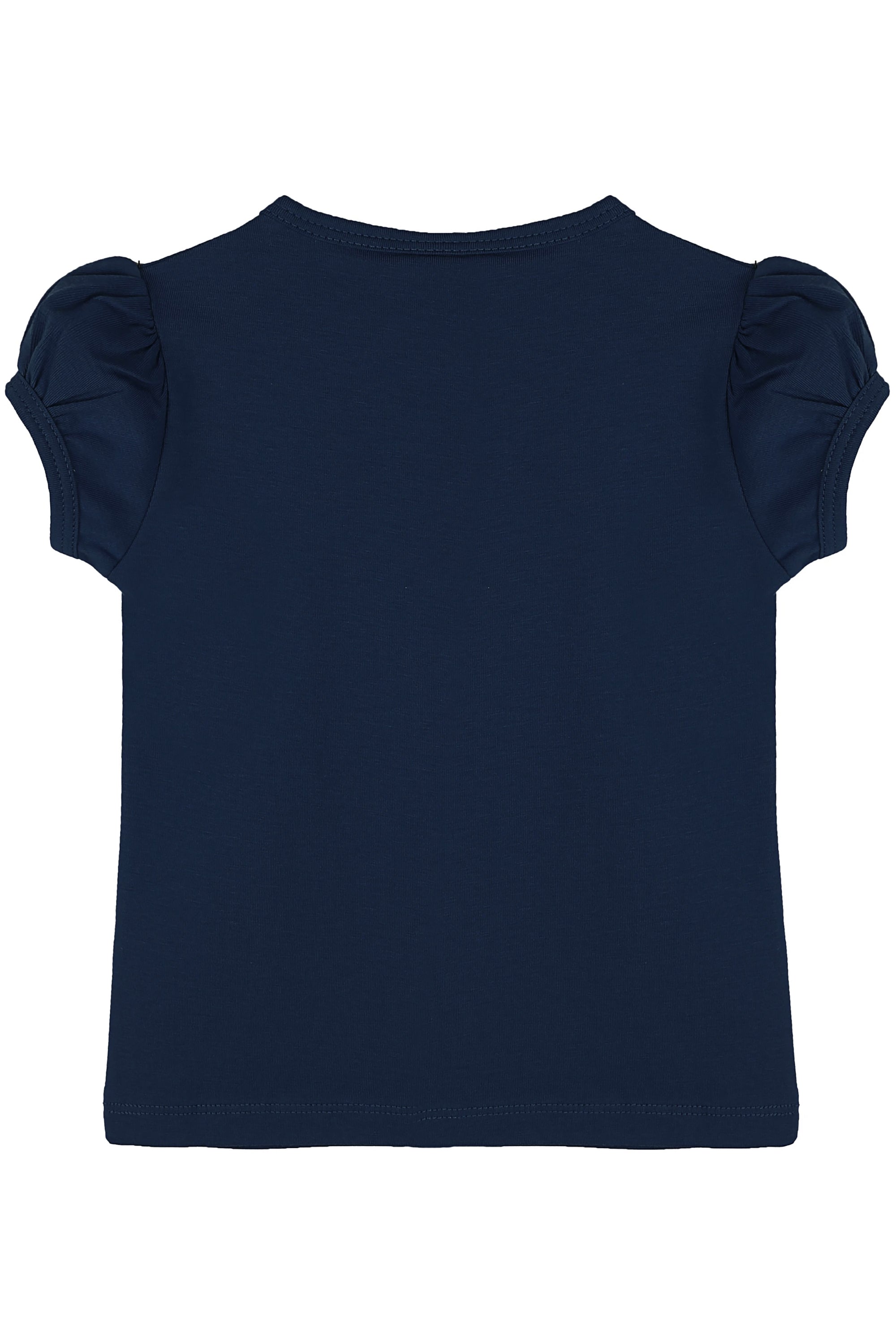 Girls' Basic Cotton T-Shirt  Short Puff Sleeve Crewneck / 11-12 Years LILAX