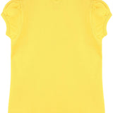 Girls' Basic Cotton T-Shirt  Short Puff Sleeve Crewneck / 11-12 Years LILAX