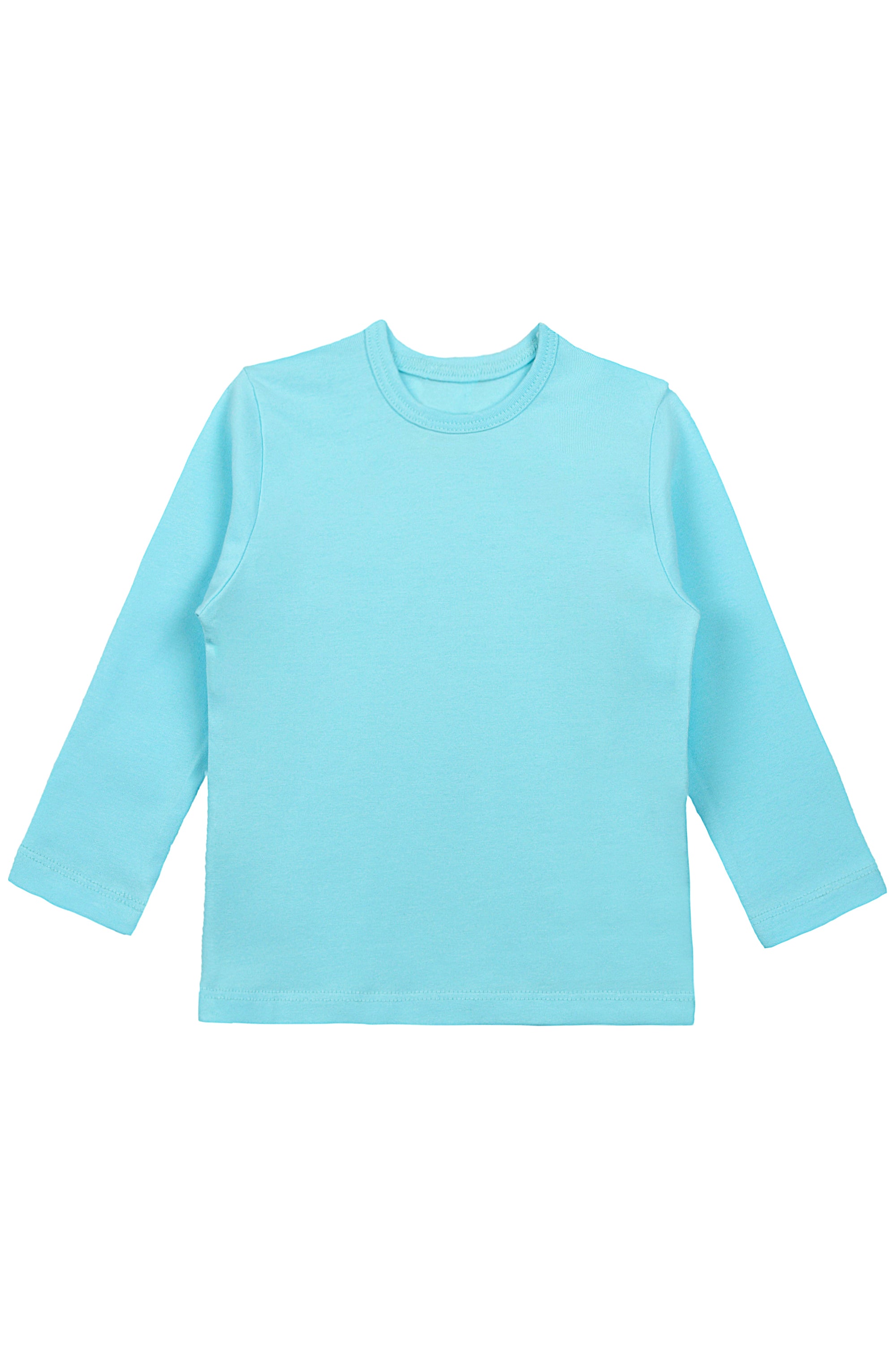 Girls' Basic Crewneck Long Sleeve Cotton T-Shirt / 11-12 Years LILAX