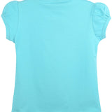 Girls' Basic Cotton T-Shirt  Short Puff Sleeve Crewneck / 11-12 Years LILAX