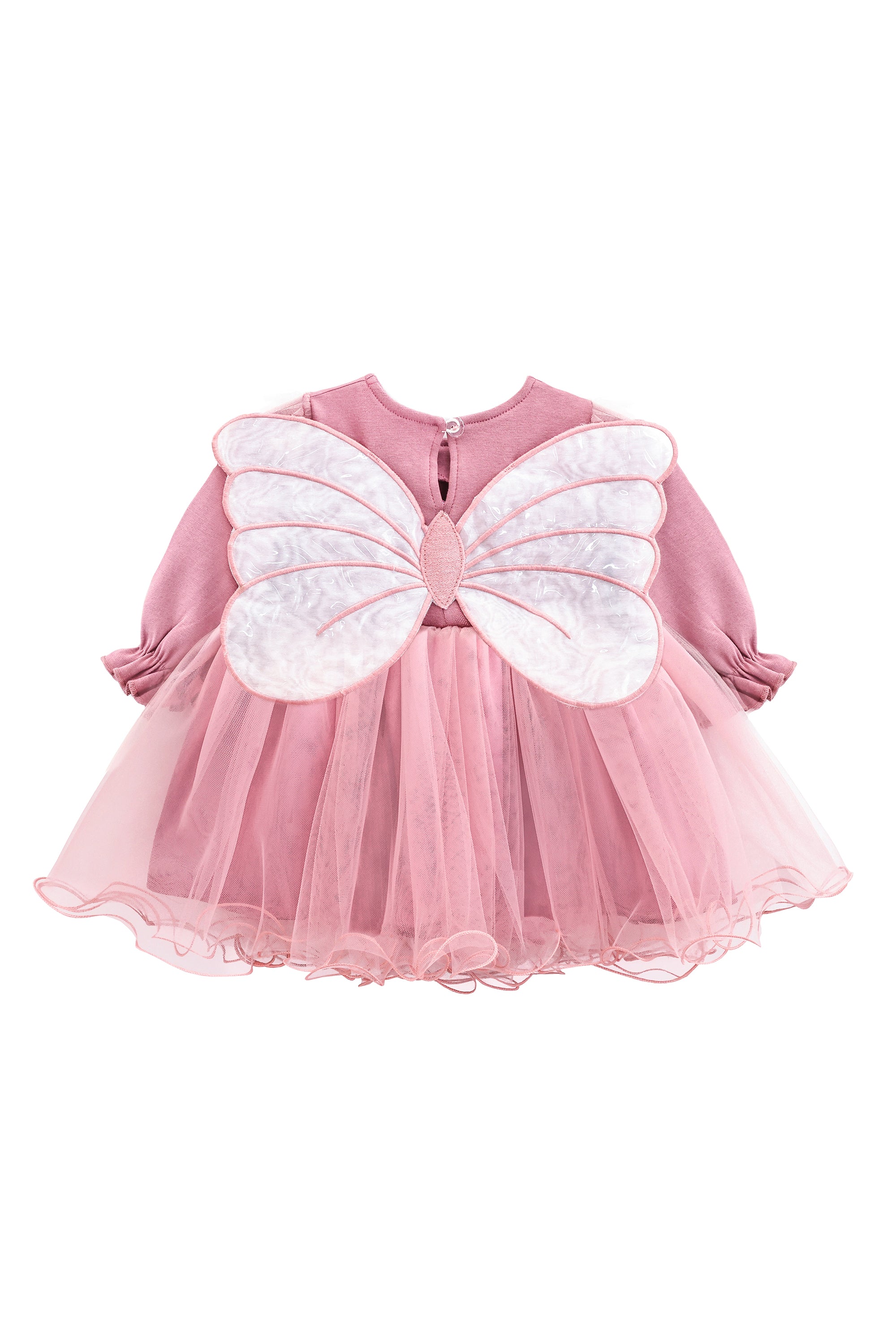 Princess Dress for Baby Girl with Long Sleeve Butterfly Wing and Tulle Perfect for Parties LILAX