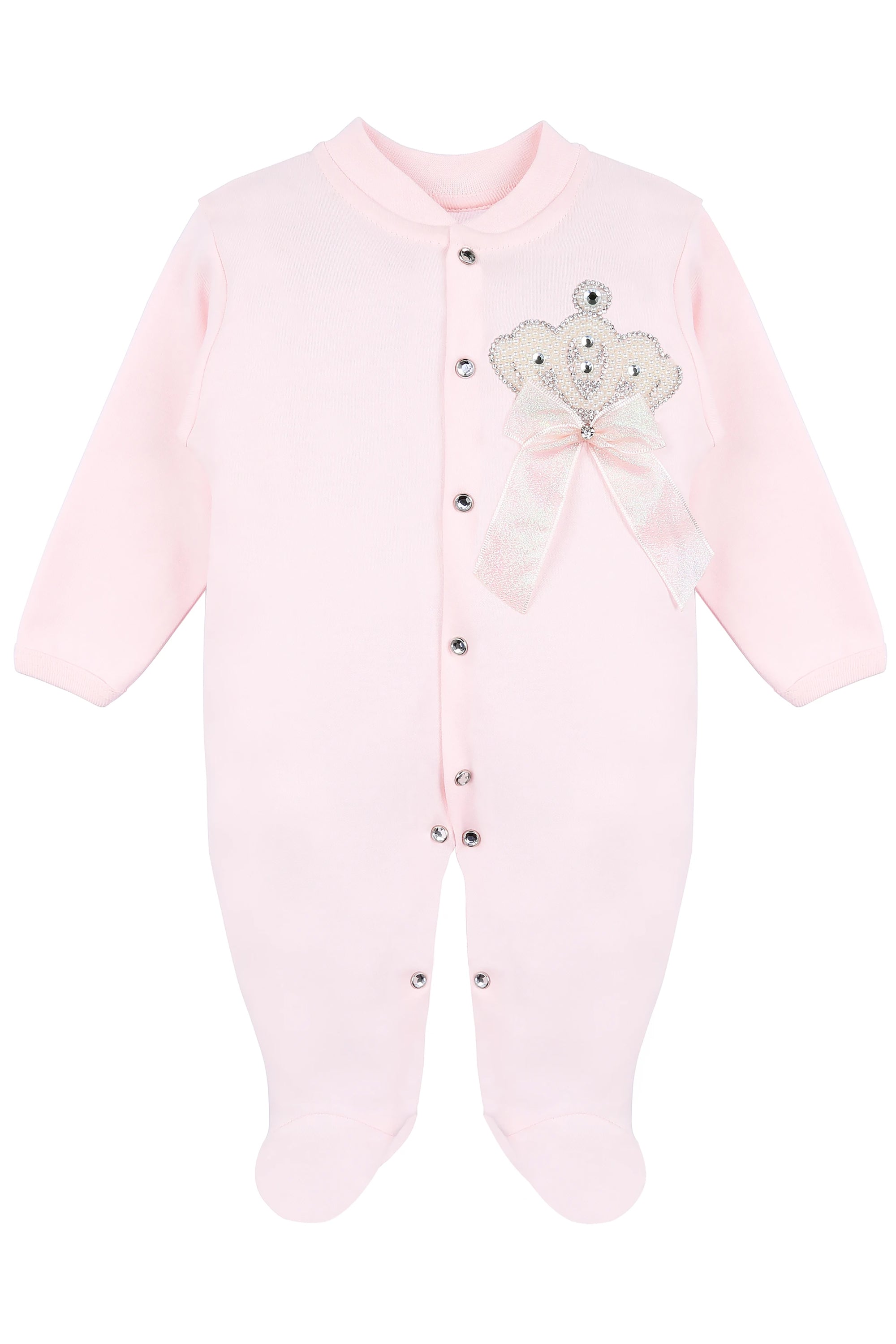 Jeweled Crown Layette Gift Set for Baby Girls: 3 Pieces LILAX