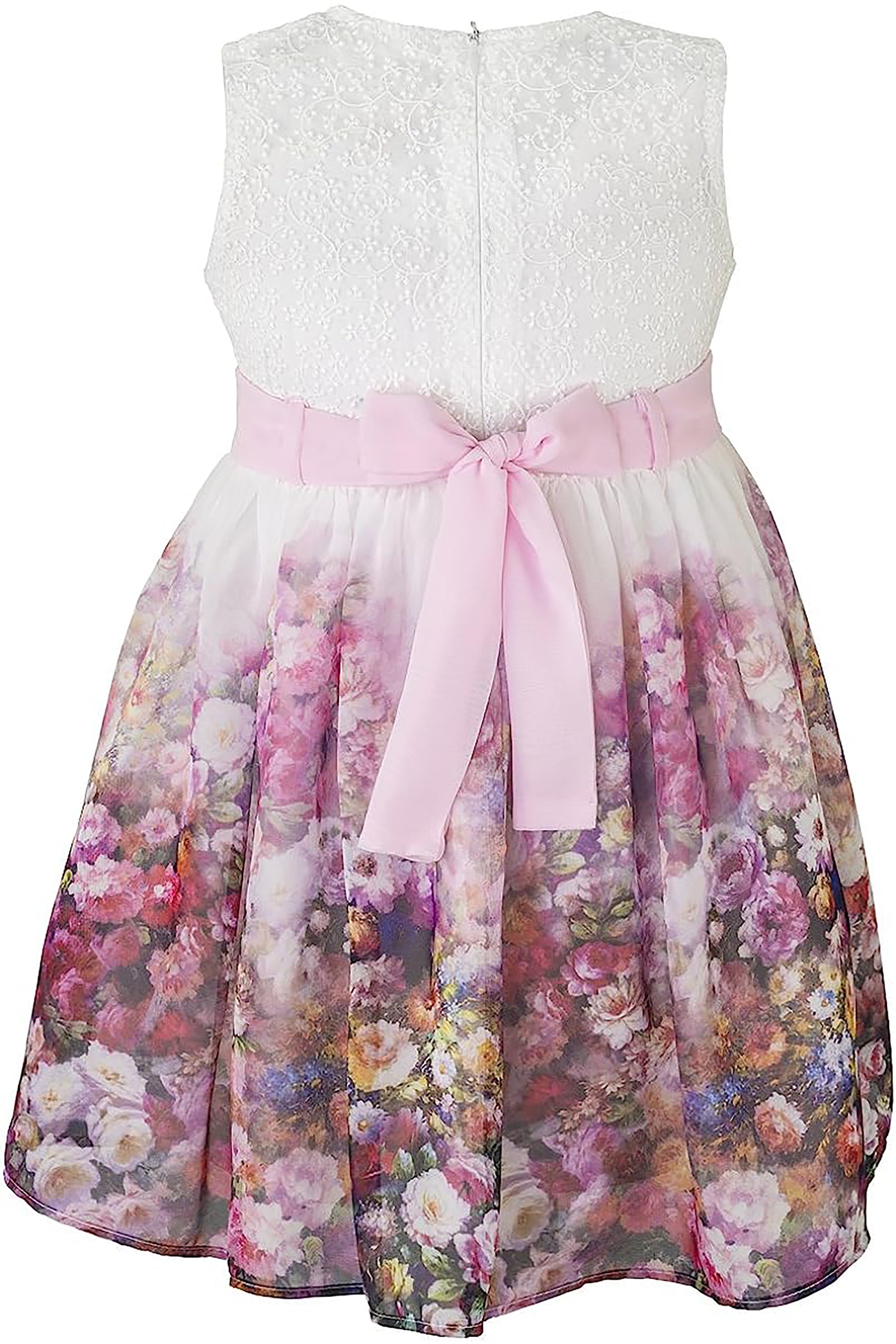 Little Girls' Floral Sleeveless Dress - Cotton Lining Sundress LILAX