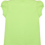 Girls' Basic Cotton T-Shirt  Short Puff Sleeve Crewneck / 11-12 Years LILAX