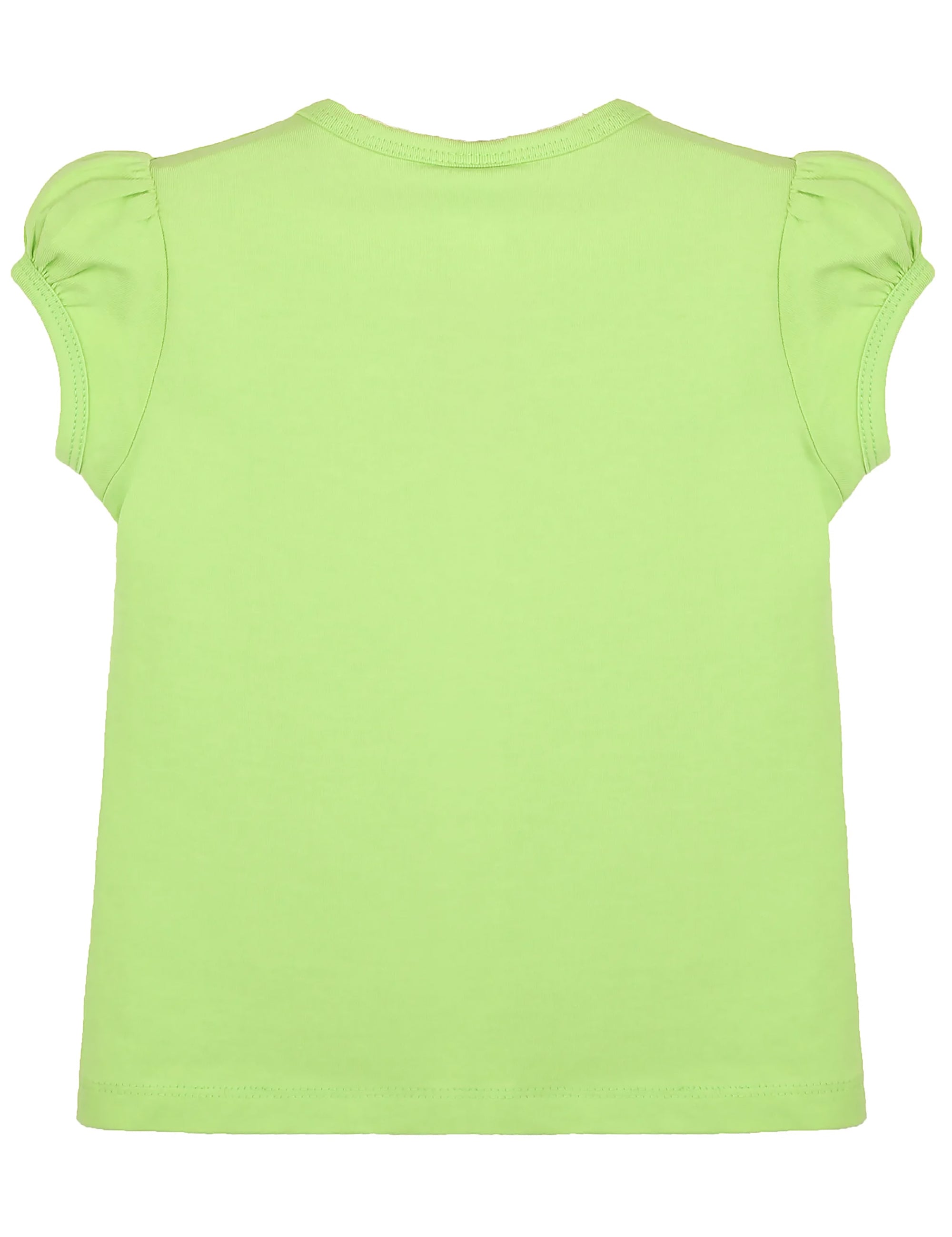 Girls cotton basic solid crewneck puff sleeve t-shirt; best for baby girl clothes & christmas gift ideas