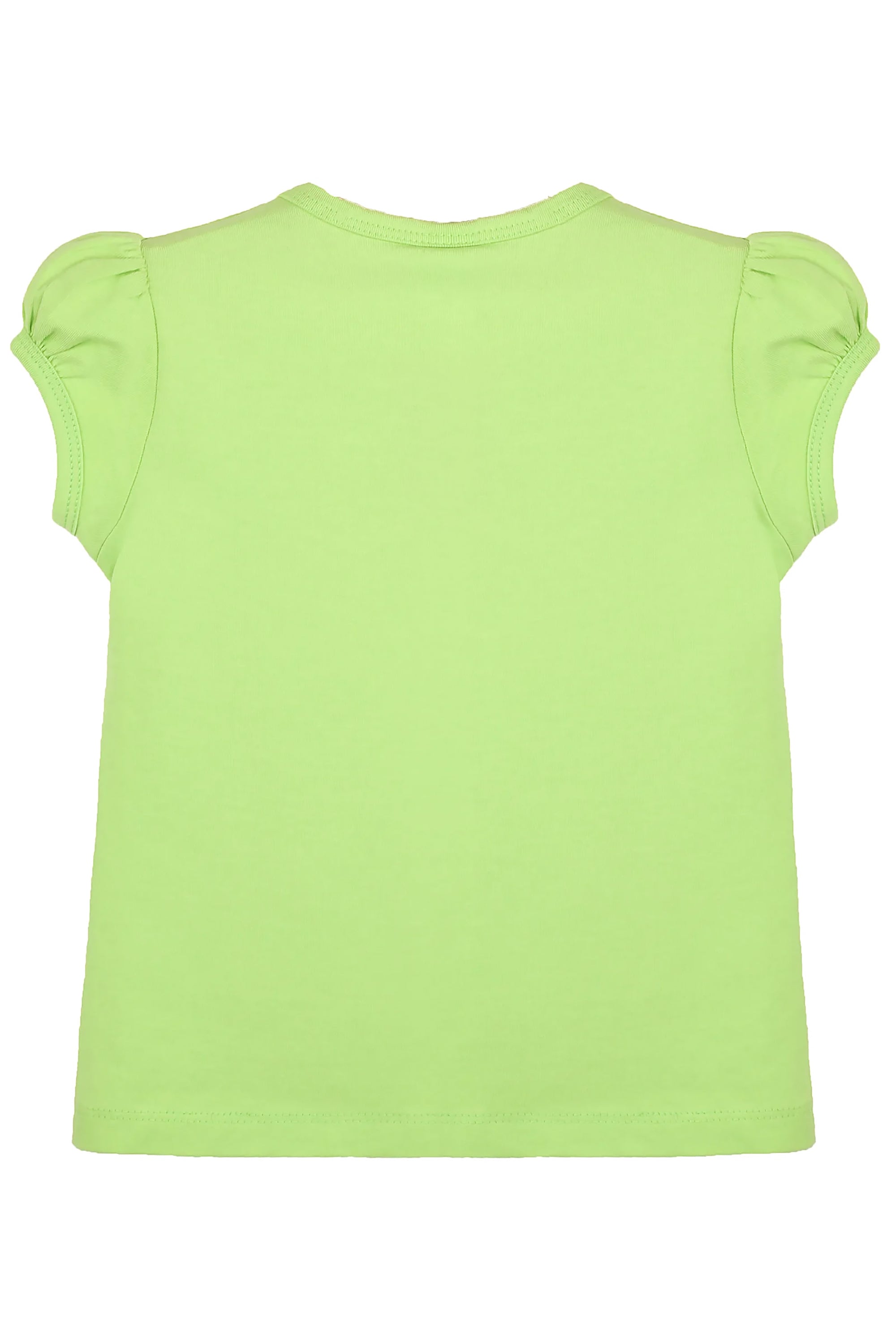 Girls' Basic Cotton T-Shirt  Short Puff Sleeve Crewneck / 11-12 Years LILAX