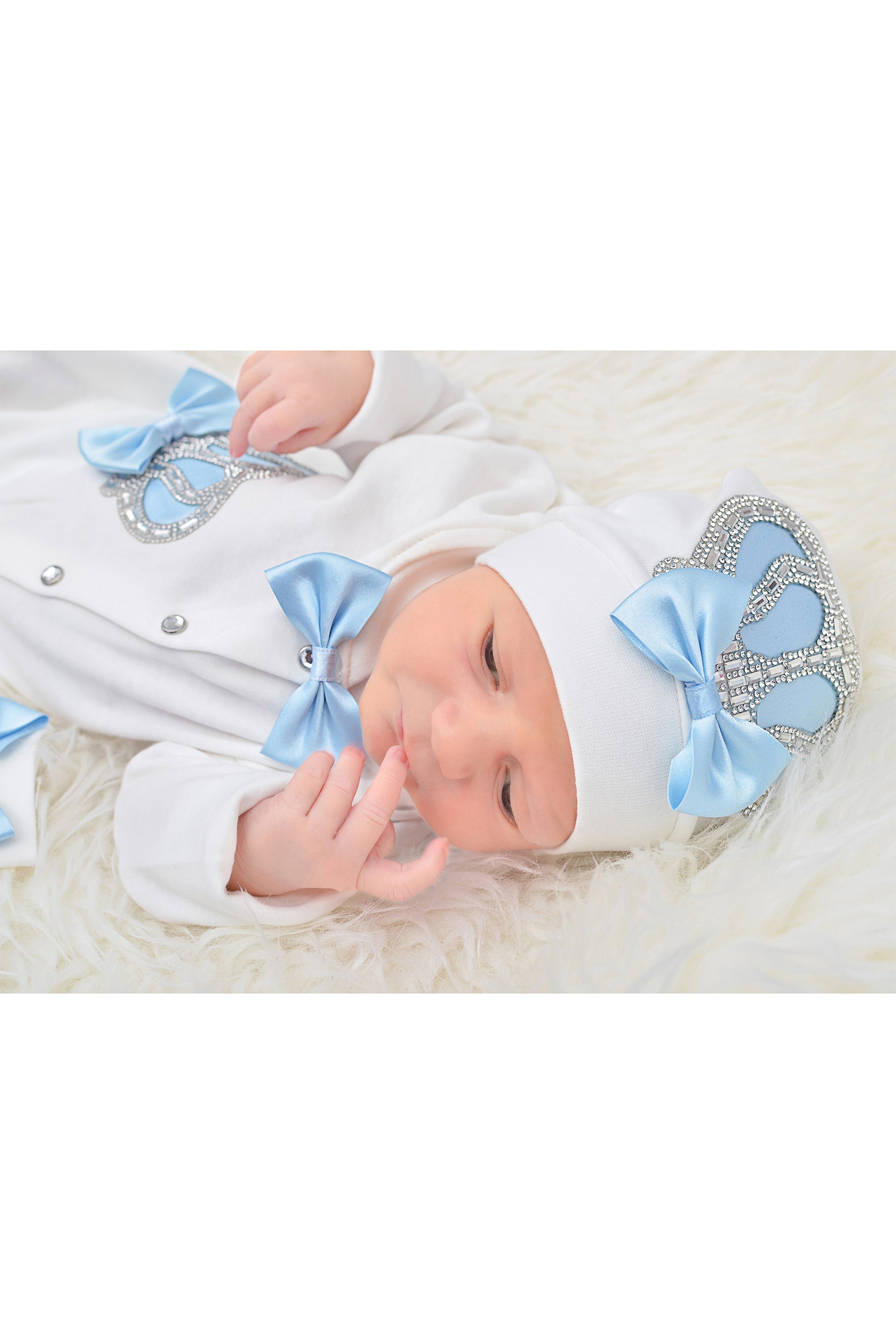 Crown Jewels Layette 3-Piece Gift Set for Newborn Baby Boys LILAX