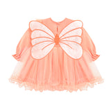 Princess Dress for Baby Girl with Long Sleeve Butterfly Wing and Tulle Perfect for Parties LILAX