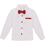 Little Boys' Casual Pant Set - Dress Shirt, Bowtie and Pants LILAX