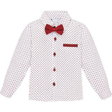 Little Boys' Casual Pant Set - Dress Shirt, Bowtie and Pants LILAX